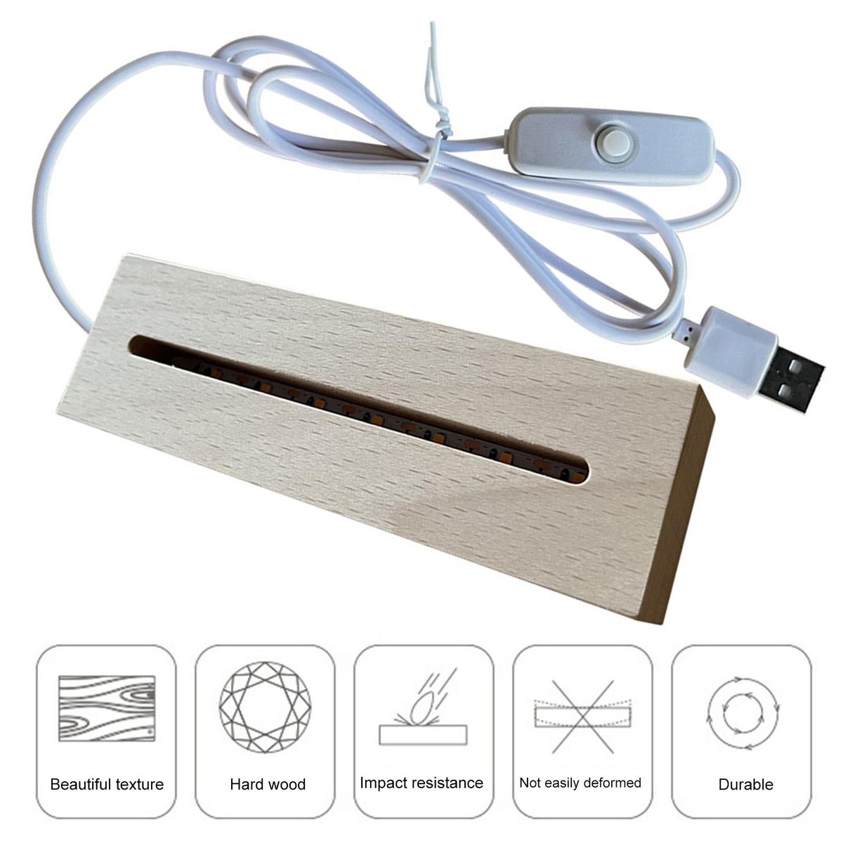 Led Lamp Usb Plug-play Led Bedside Lamp Flicker Energy-saving