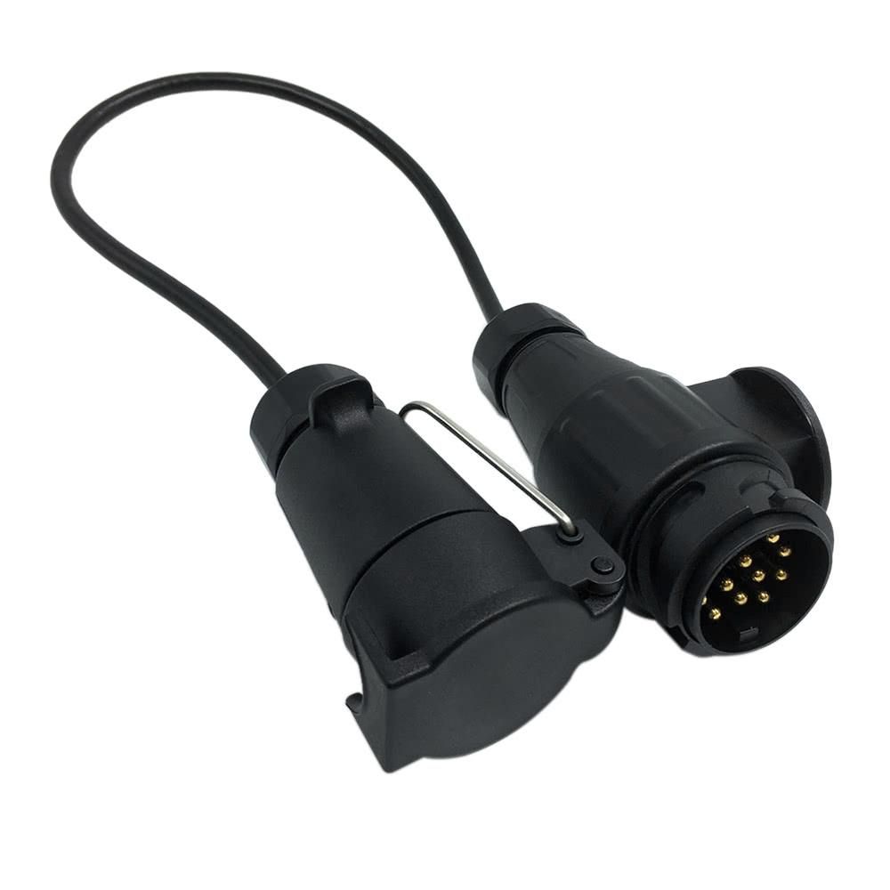 Tirol 12V 7 To 13 Pin Trailer with Cable Adapter Wiring Connector Towbar Plug & Socket