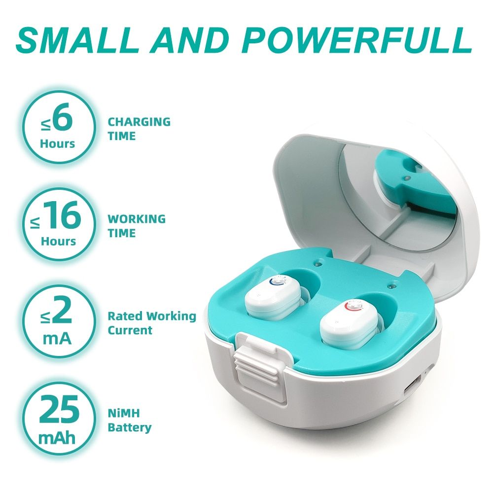 Digital Hearing Aids Rechargeable Hearing Aid With Charging Case Hearing Device Hearing Amplifier
