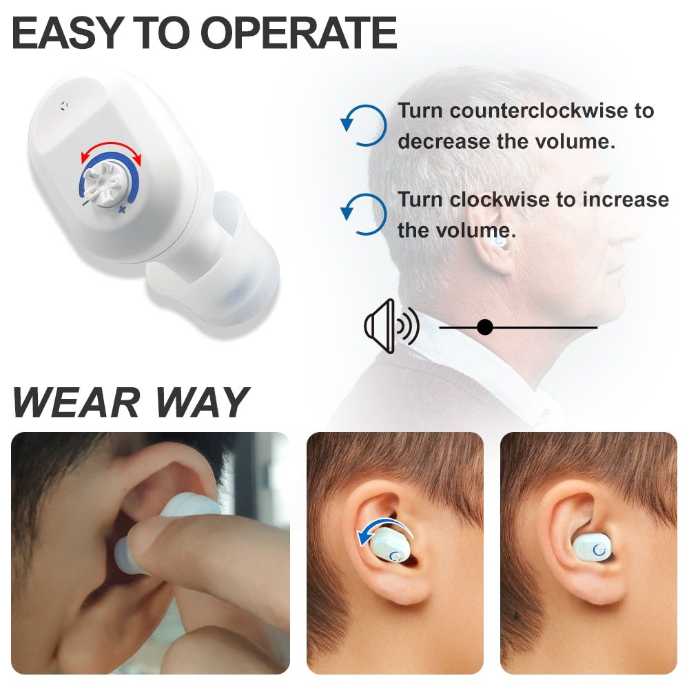 Digital Hearing Aids Rechargeable Hearing Aid With Charging Case Hearing Device Hearing Amplifier
