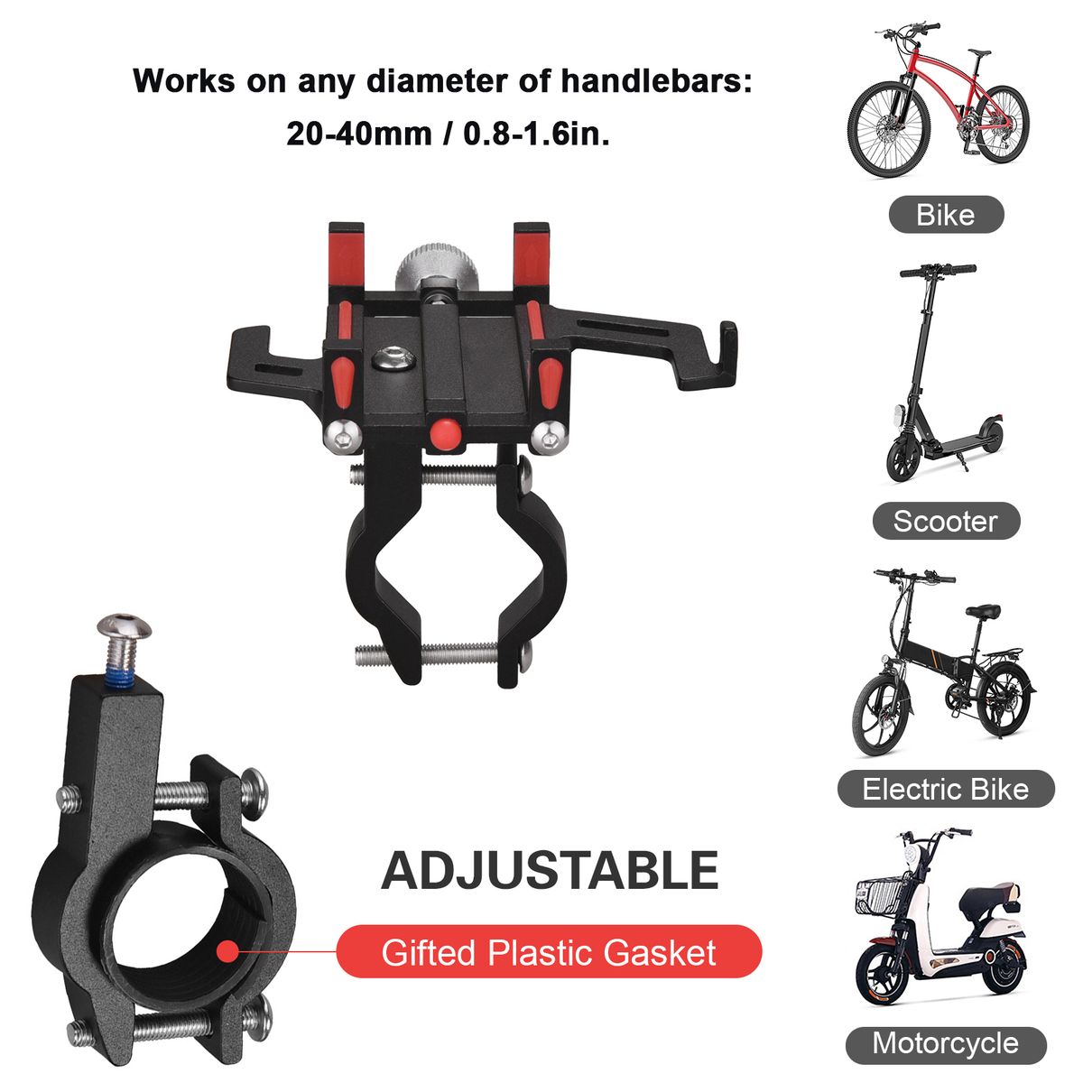 Bike Phone Mount Anti-shake DIY Bicycle Phone Holder