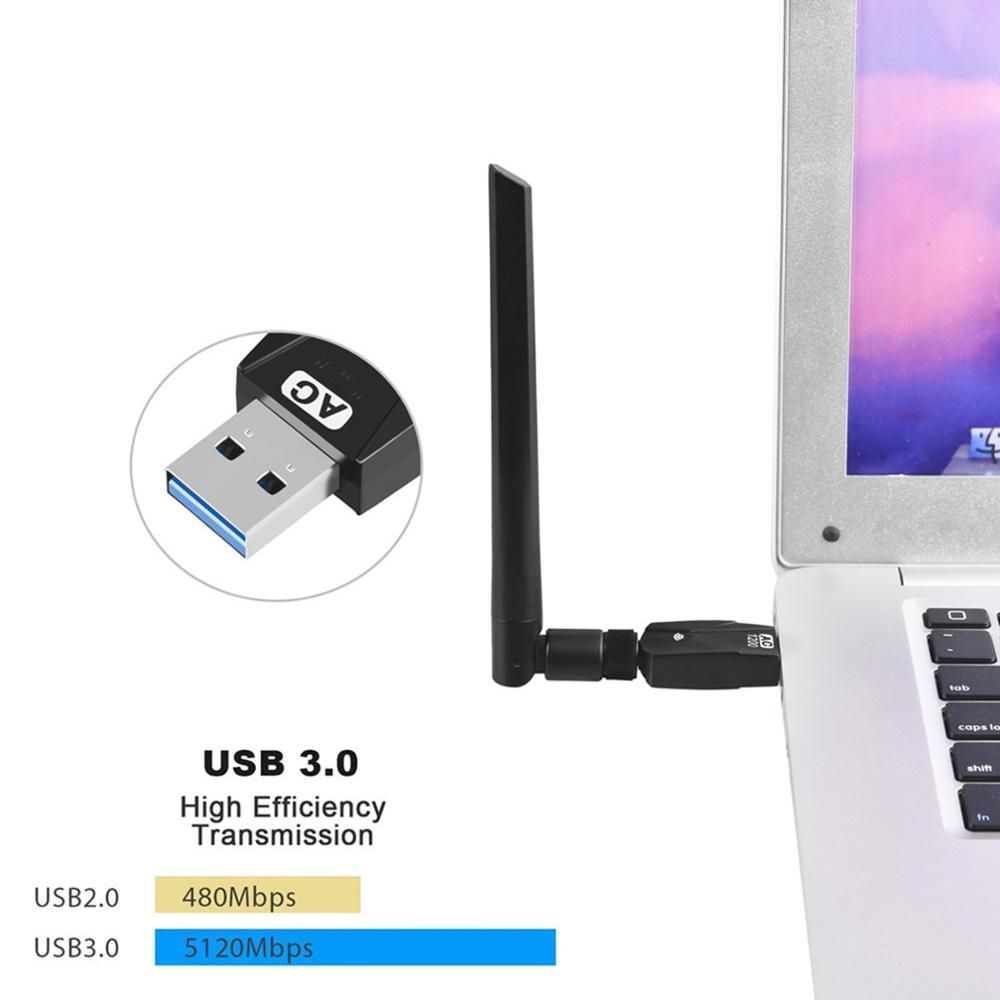 Newest 1300Mbps Wireless USB Wifi Adapter 600Mbps Fee