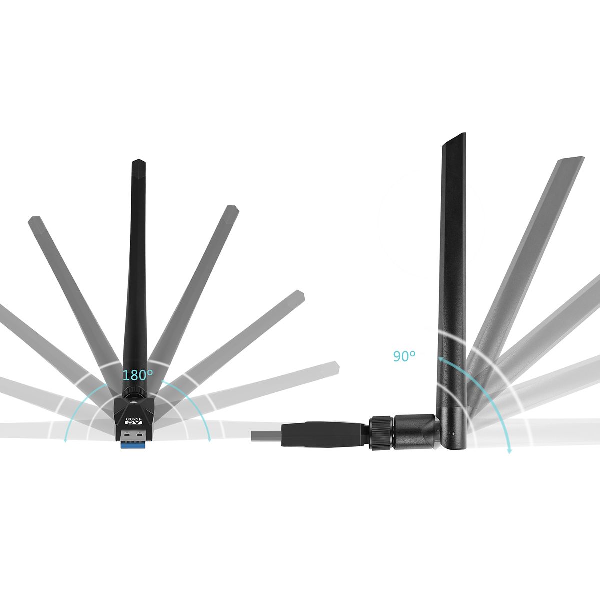 Newest 1300Mbps Wireless USB Wifi Adapter 600Mbps Fee
