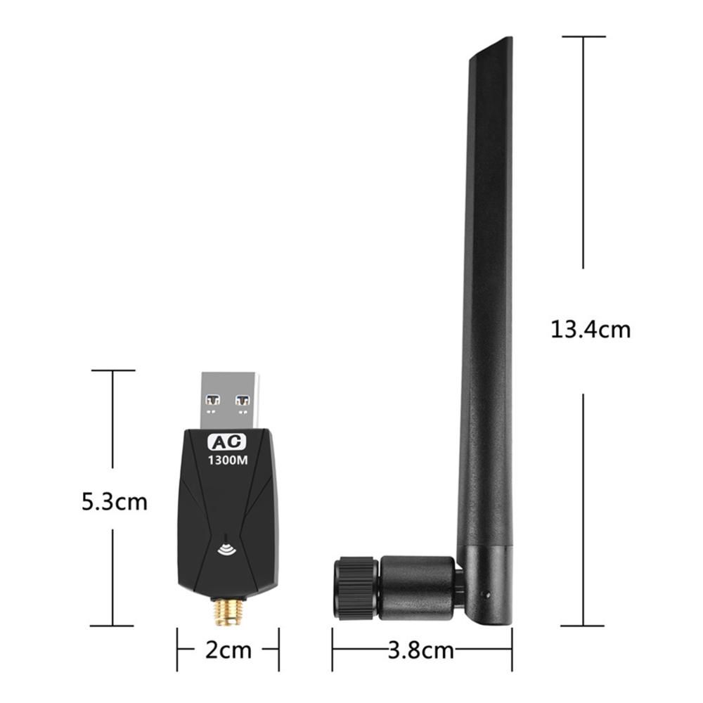 Newest 1300Mbps Wireless USB Wifi Adapter 600Mbps Fee