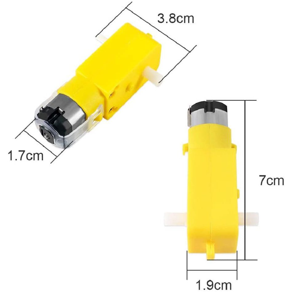 4Pcs DC Electric For Shaft Dual Motor TT Gear Motor 3V-6V