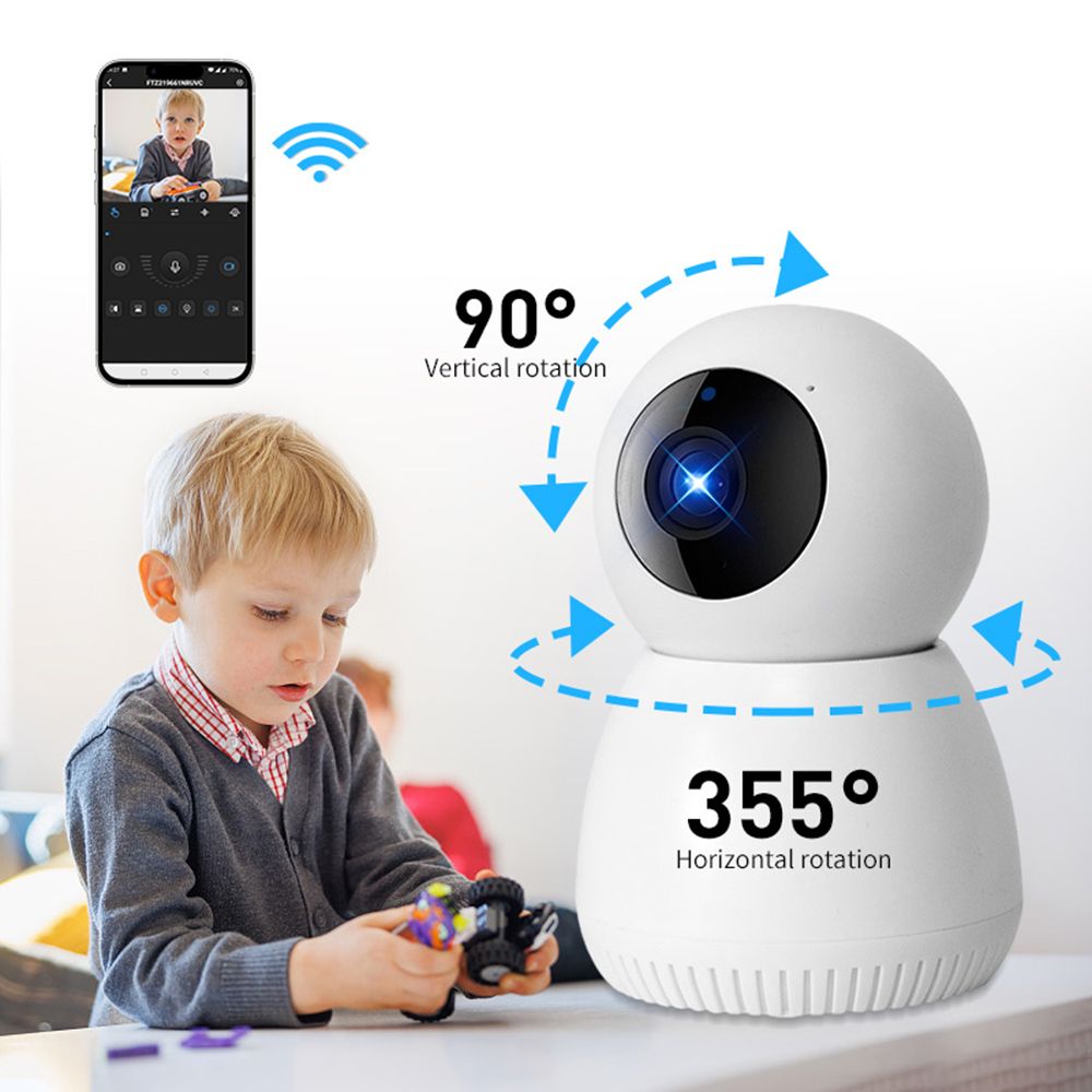 1080P Smart Mini WiFi Wireless IP Camera Indoor Surveillance Cam Auto Tracking Human Home Security CCTV Baby Pet Monitor