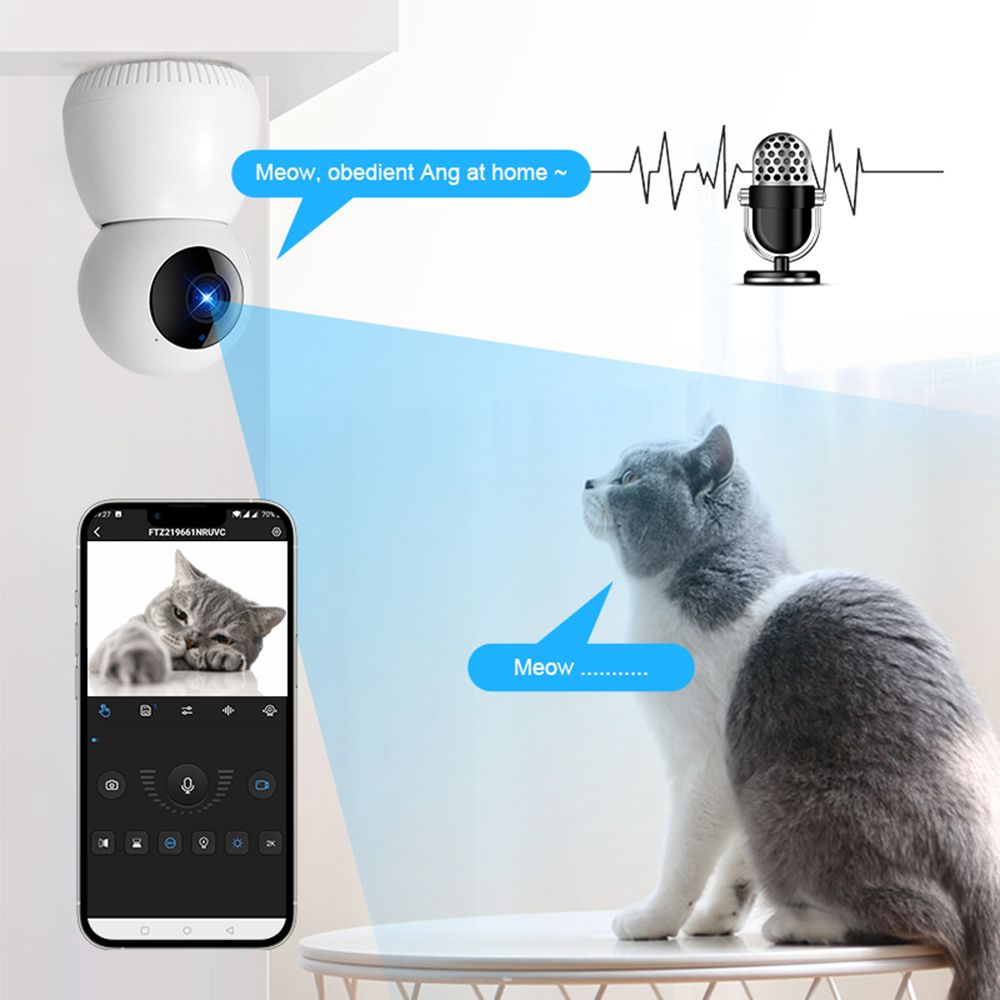 1080P Smart Mini WiFi Wireless IP Camera Indoor Surveillance Cam Auto Tracking Human Home Security CCTV Baby Pet Monitor