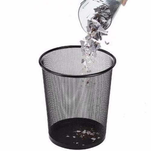 Medium Size Wire Mesh Waste Bin- Black