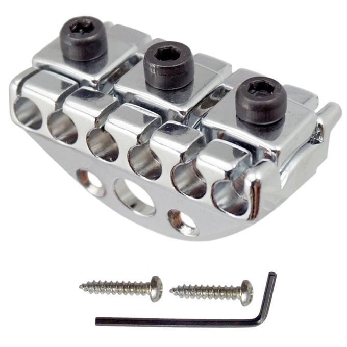 Electric Guitar Bridge Parts String Locking Nut  Screw Silver
