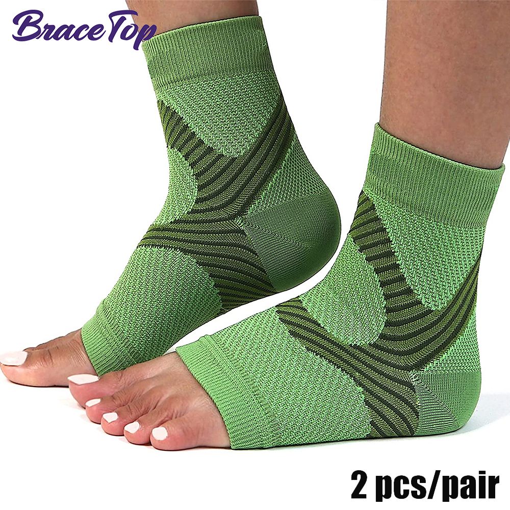 1 Pair Plantar Fasciitis Compression-Green Ankle Brace