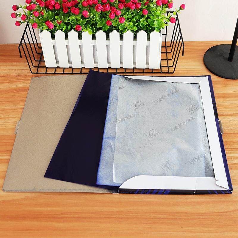 100 Sheets Carbon Transfer Paper Hand Stencil Tracing Blue Book Copy Papers