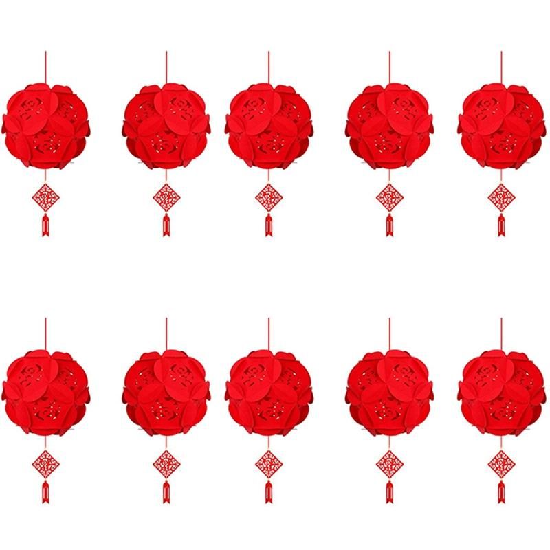 10Pcs/Set Of 23cm Chinese New Year Decorations New Year