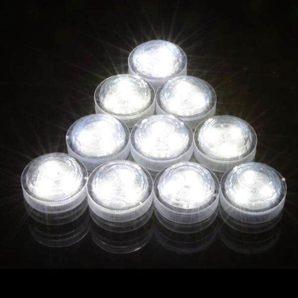 10Pcs RGB+White+Warm White Round Light With 2 Remote Control