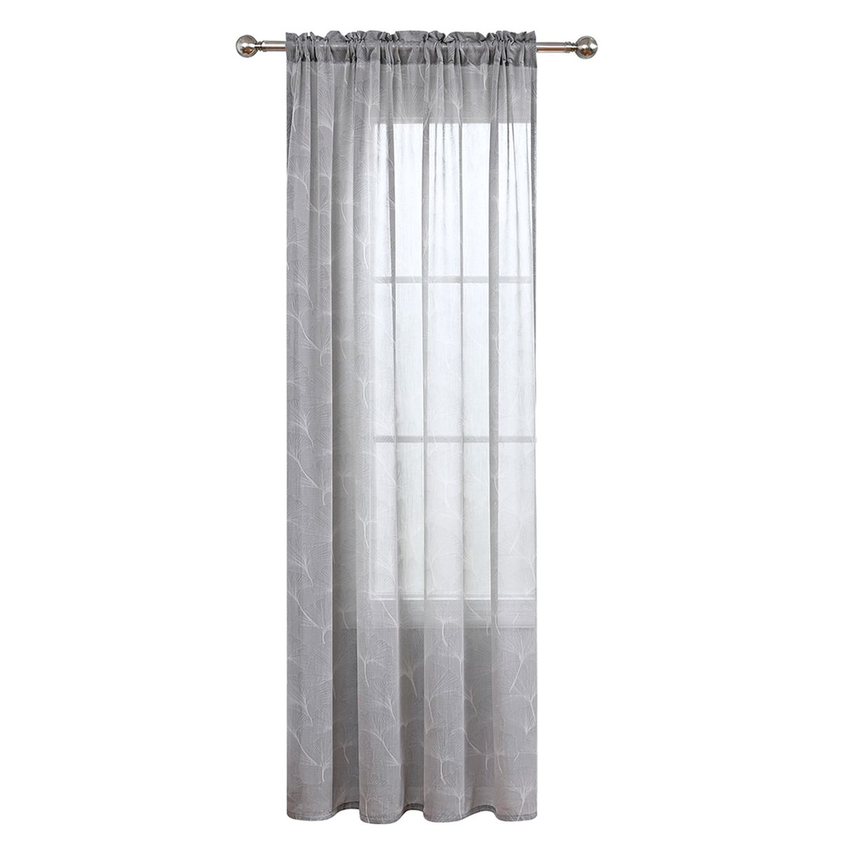 1PC Curtain Home Modern Simple Printing Ginkgo Biloba 140cm