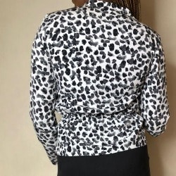 Lace Front  Elastic Waist Blouse