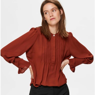 Livia Blouse - Smoked Paprika