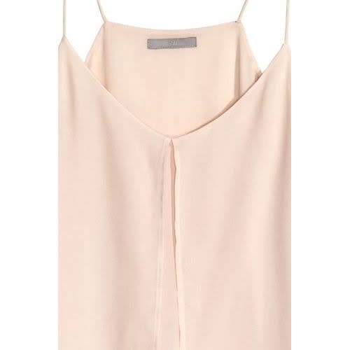 Chiffon Vest Top- Powdered Beige