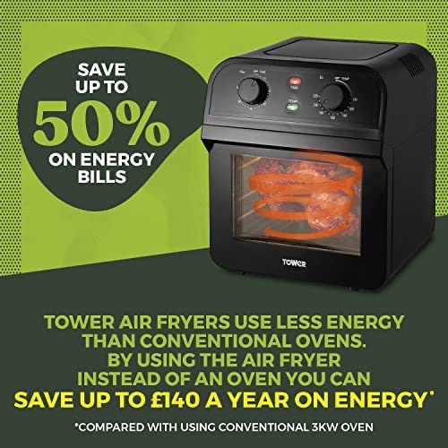 Manual Air Fryer Oven With Rapid Air Circulation & 10 Preset Cooking Option - 1600W - T17065