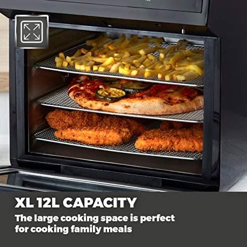Manual Air Fryer Oven With Rapid Air Circulation & 10 Preset Cooking Option - 1600W - T17065