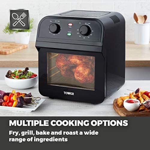 Manual Air Fryer Oven With Rapid Air Circulation & 10 Preset Cooking Option - 1600W - T17065