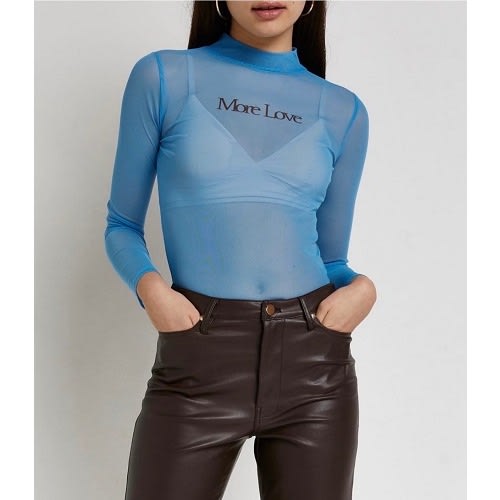 Mesh Top - Blue
