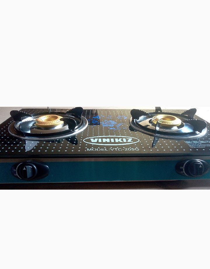 Glass Top Gas Cooker With 2 Hobs