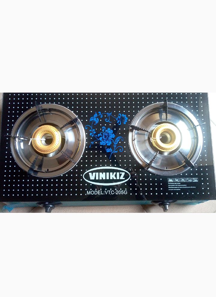 Glass Top Gas Cooker With 2 Hobs