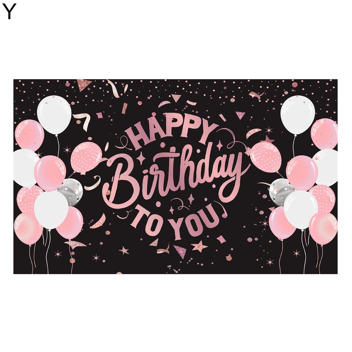 Birthday Banner Black Golden Series Banner Happy Birthday Photo Prop