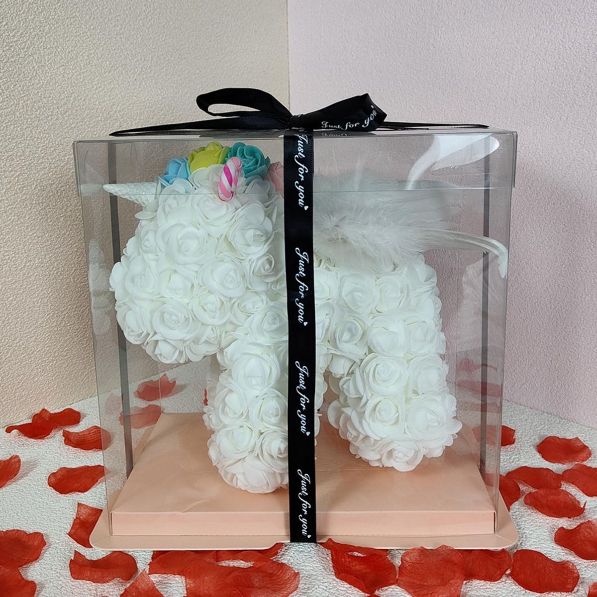 1 Set Foam Flower Licorne Floral Arrangement Foam Flower Licorne White