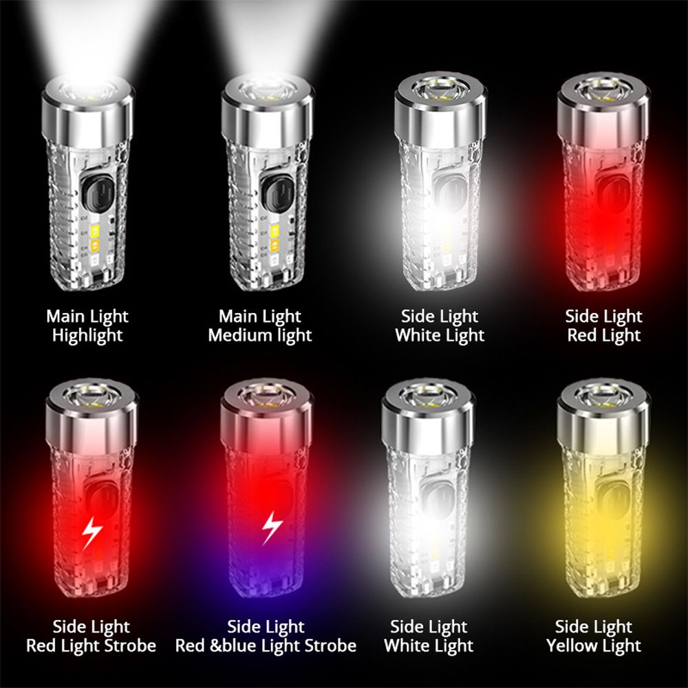 Mini Multi-function High Brightness Keychain Flashlight