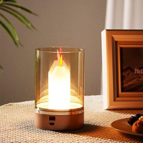 Restaurant Atmosphere Lamp Home Decor LED Table Lamp Bedroom Romantic Charging Induction Bedside Lamp Simple Candle Light Gift