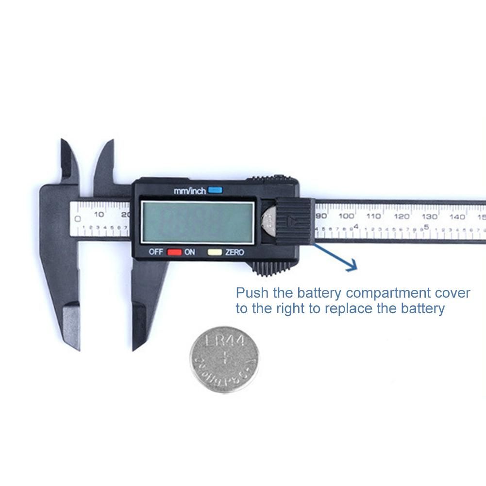 Digital Vernier Caliper 6 Inch LCD Electronic Carbon Fiber Altimeter   Vernier Calliper Micrometer Digital Ruler Measuring Tool 150mm 6inch