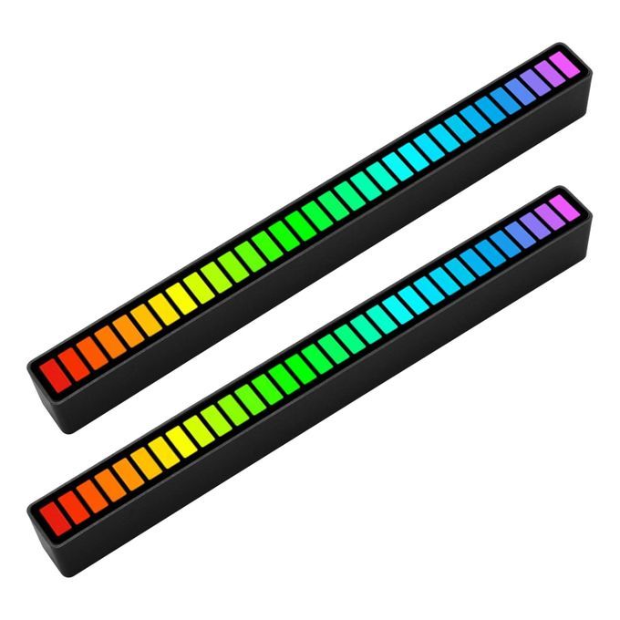 RGB Sound Control Rhythm Lights 2 PCS 32 LED 18 Colors