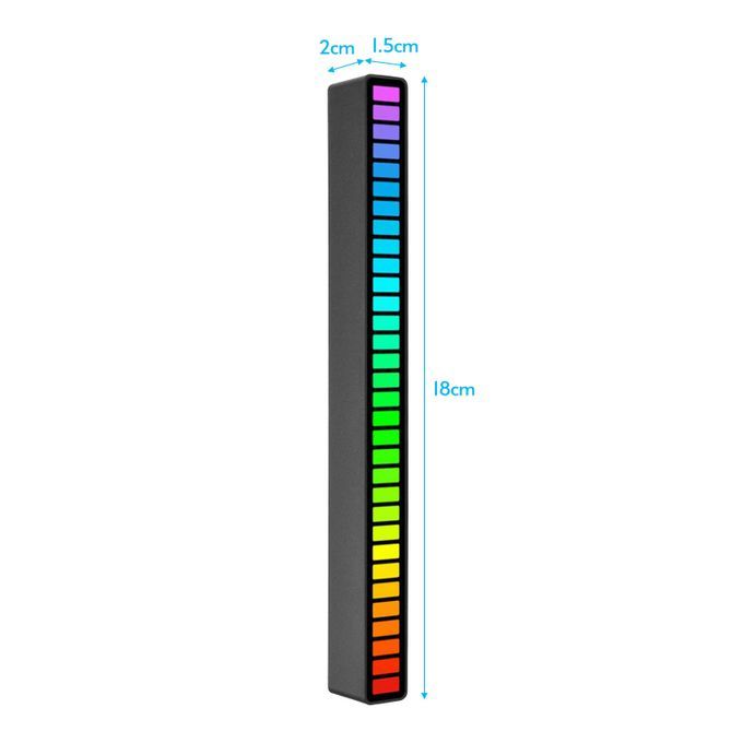 RGB Sound Control Rhythm Lights 2 PCS 32 LED 18 Colors