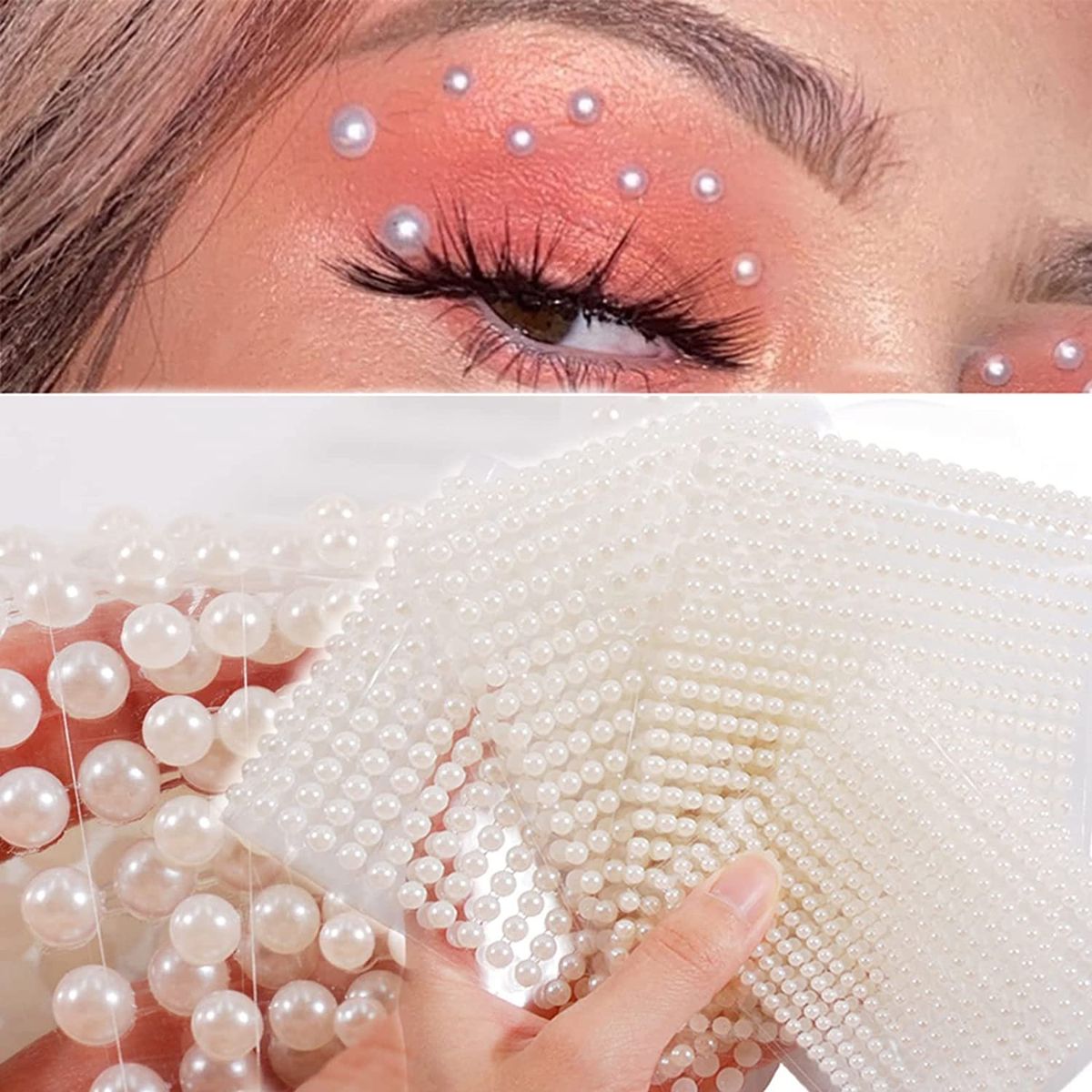 Face Gems Eye Hair Jewels Stick On Makeup Rhinestones White