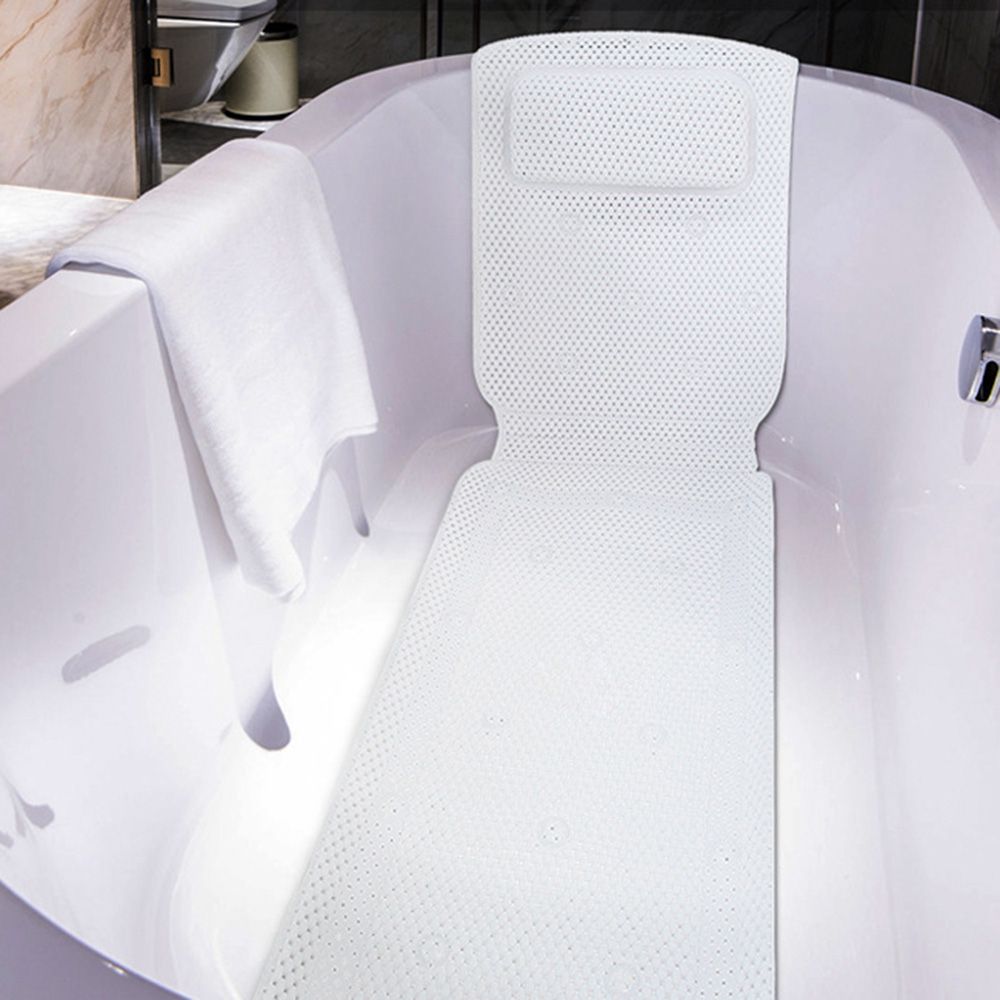 Non-Slip Bathtub Mat Pillow Hollw Out Waterproof Sponge