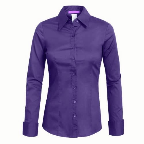 Ladies Formal Dress Shirt  - Purple