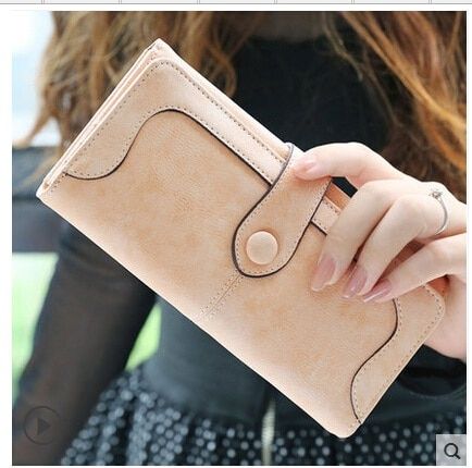 Retro Matte Stitching Leather Wallet Women Long Purse Clutch Women Casual Hasp Dollar Price Wallet Handbag Carteira(1527-2 Green)