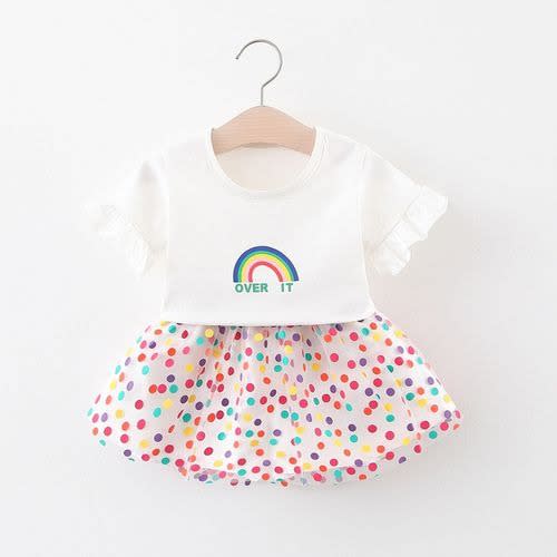 Baby Girl 2 Piece Top And Tutu Skirt - White