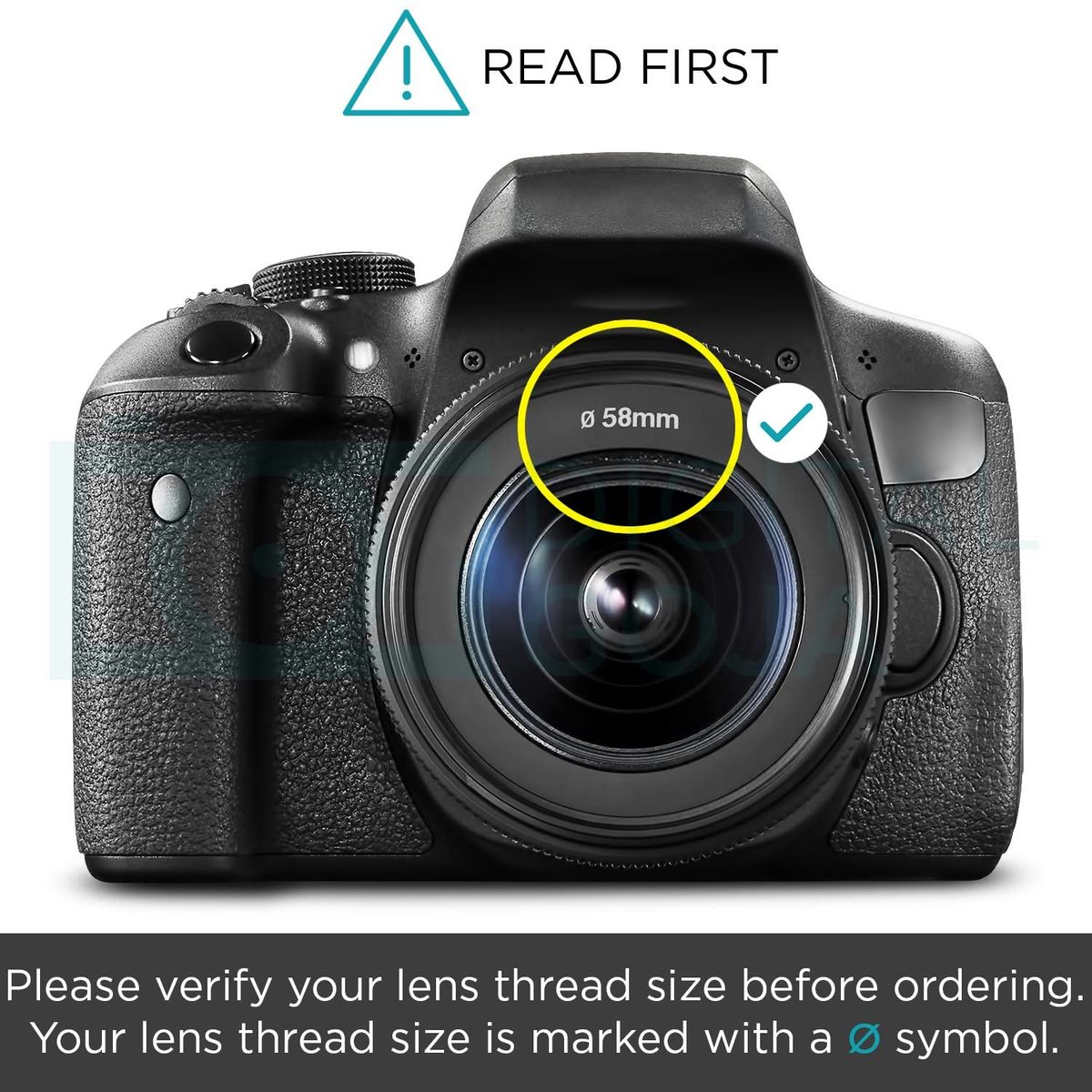 55mm Screw-In Flower Lens Hood For Nikon D5600 D5500 D5300