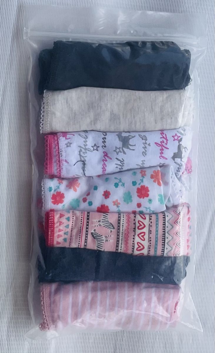 3-4YRS 7 Pack Colored Girls Briefs- A2