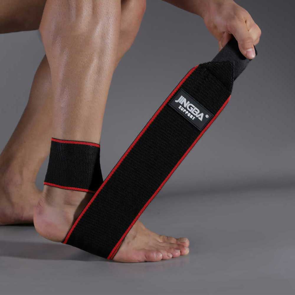 1 PCS Men Protective Football Ankle Support Outdoor Basketball Ankle  Compression Nylon S Belt Ankle Foot Protector-red