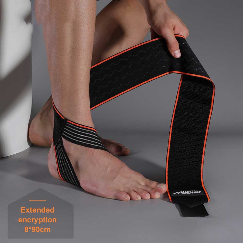 1 PCS Men Protective Football Ankle Support Outdoor Basketball Ankle  Compression Nylon S Belt Ankle Foot Protector-red