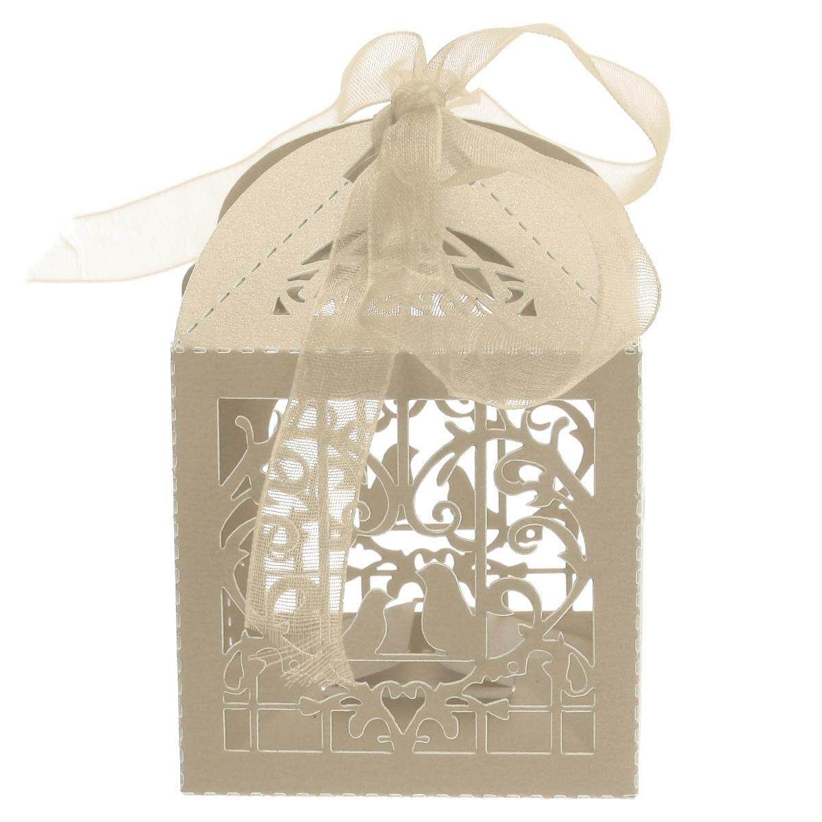 25 Selling Candy Box Wedding Marriage Bird Candy Hollow Cardboard Box Upscale European Creative Wedding Candy Box Material: Paper Shapes: Square Style: European Light Rice