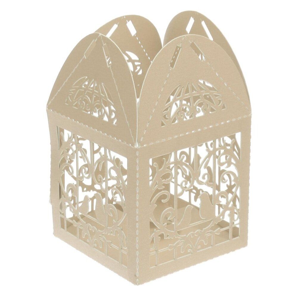 25 Selling Candy Box Wedding Marriage Bird Candy Hollow Cardboard Box Upscale European Creative Wedding Candy Box Material: Paper Shapes: Square Style: European Light Rice