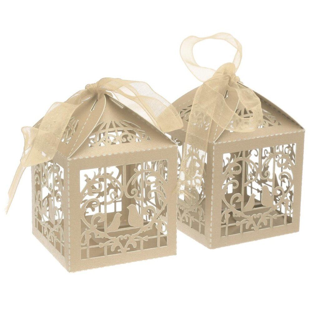 25 Selling Candy Box Wedding Marriage Bird Candy Hollow Cardboard Box Upscale European Creative Wedding Candy Box Material: Paper Shapes: Square Style: European Light Rice