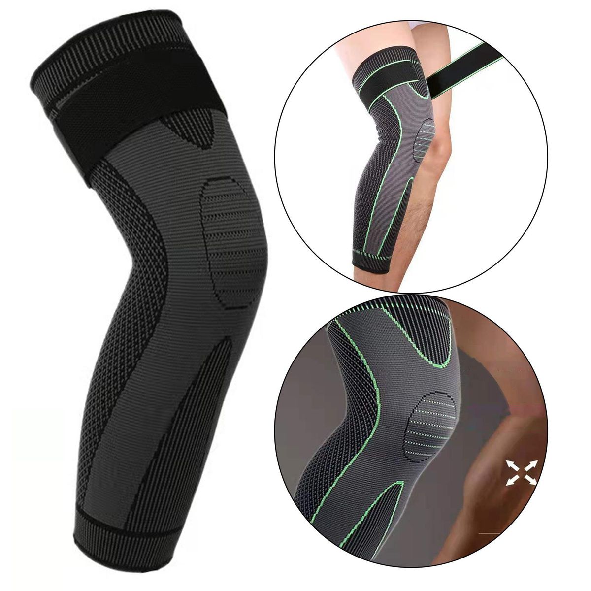 Knee Brace Fitness Kneepad Side Stabilizers Arthritis Meniscus Black M