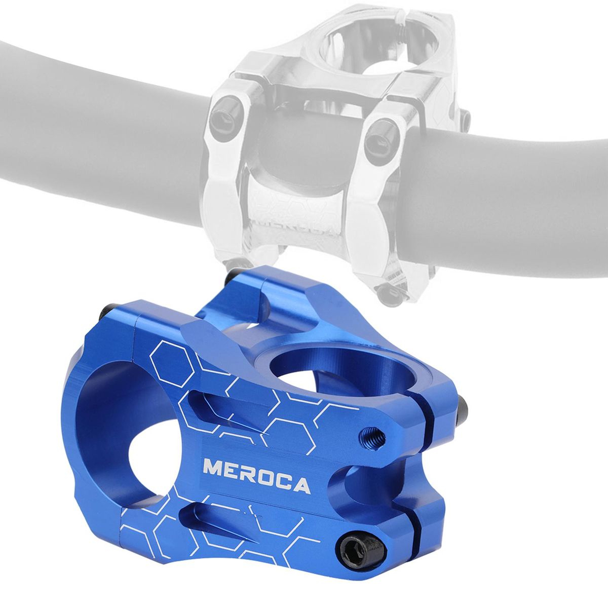 MTB Road Bike Stem Lightweight Front Fork 1-1/8" 31.8mm Short Blue