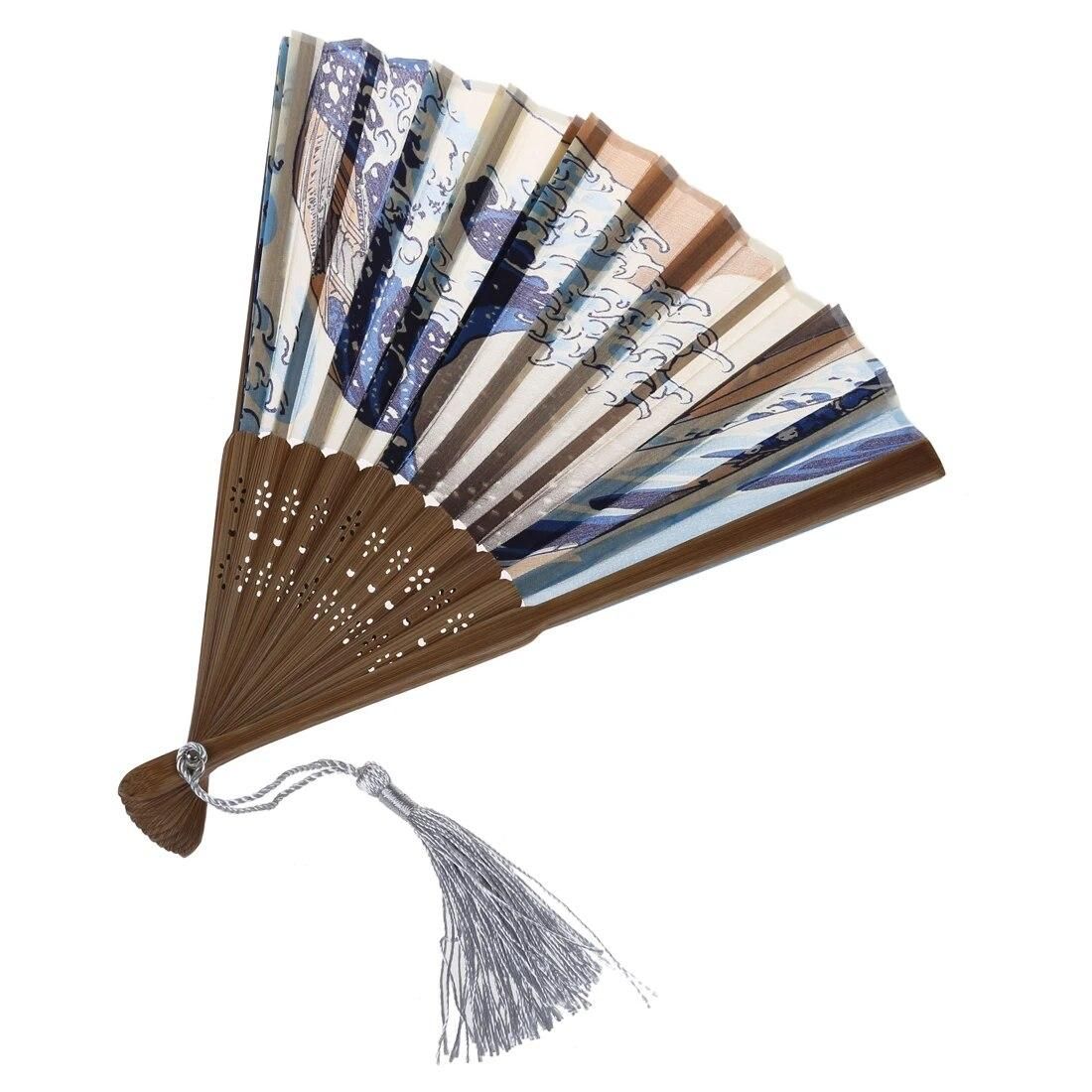 Hot Sale Japanese Handheld Folding Fan, with Traditional Japanese Ukiyo-e Art Prints