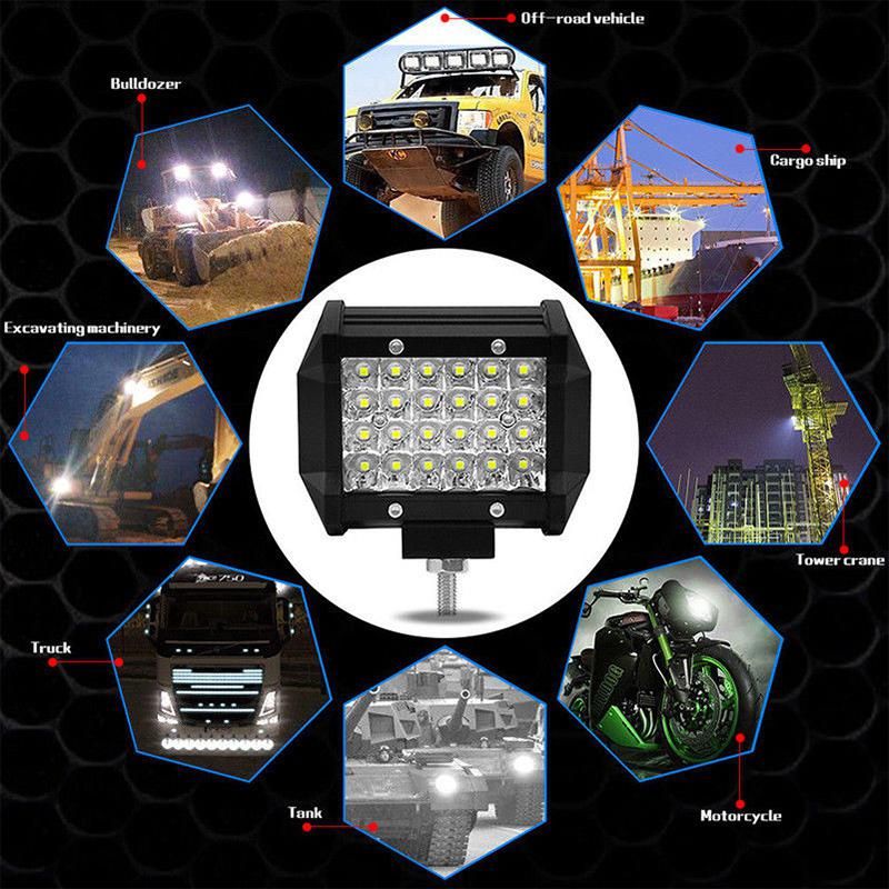 Headlights 200W 4" LED Combo Fog Lghts Work Light Bar Spotlight Off-road Driving Fog Lamp For Truck Boat ATV Led Bar 1PC
